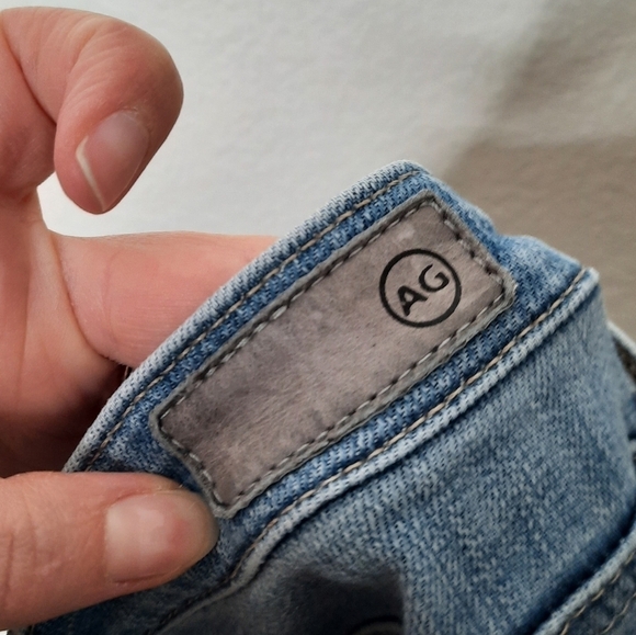 AG Adriano Goldschmied Stevie Destroyed Slim Straight Ankle Jeans 29R - Picture 8 of 9